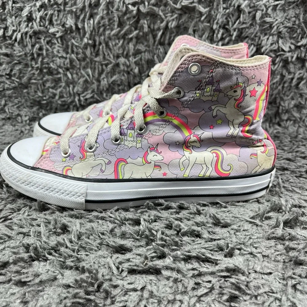 Converse Chuck Taylor Unicorn All Star HI - 669107F - White / Pink - Youth 6